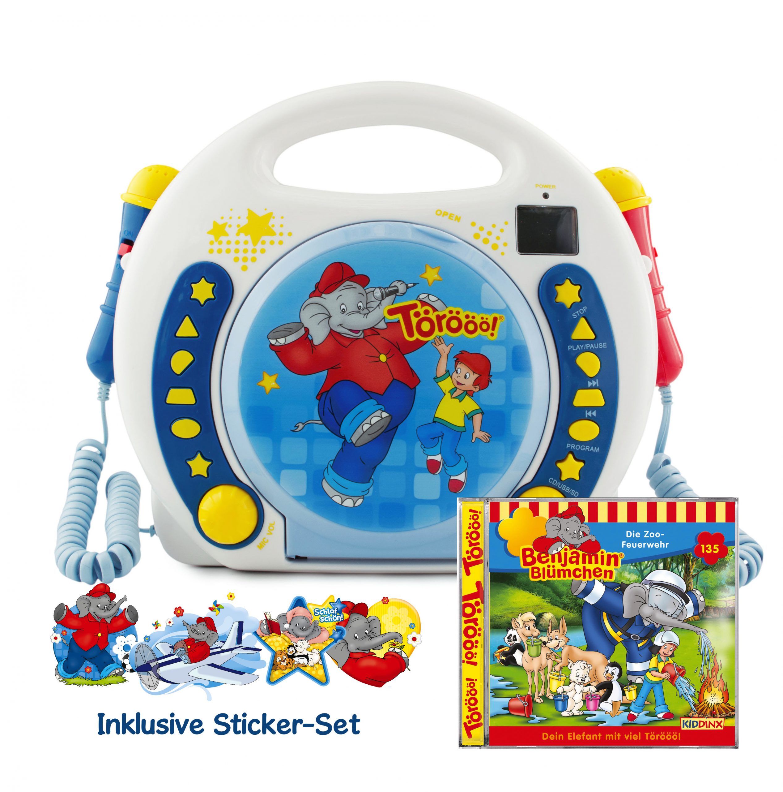 X4TECH Bobby Joey Kinder CDPlayer Benjamin Blümchen inkl. CD