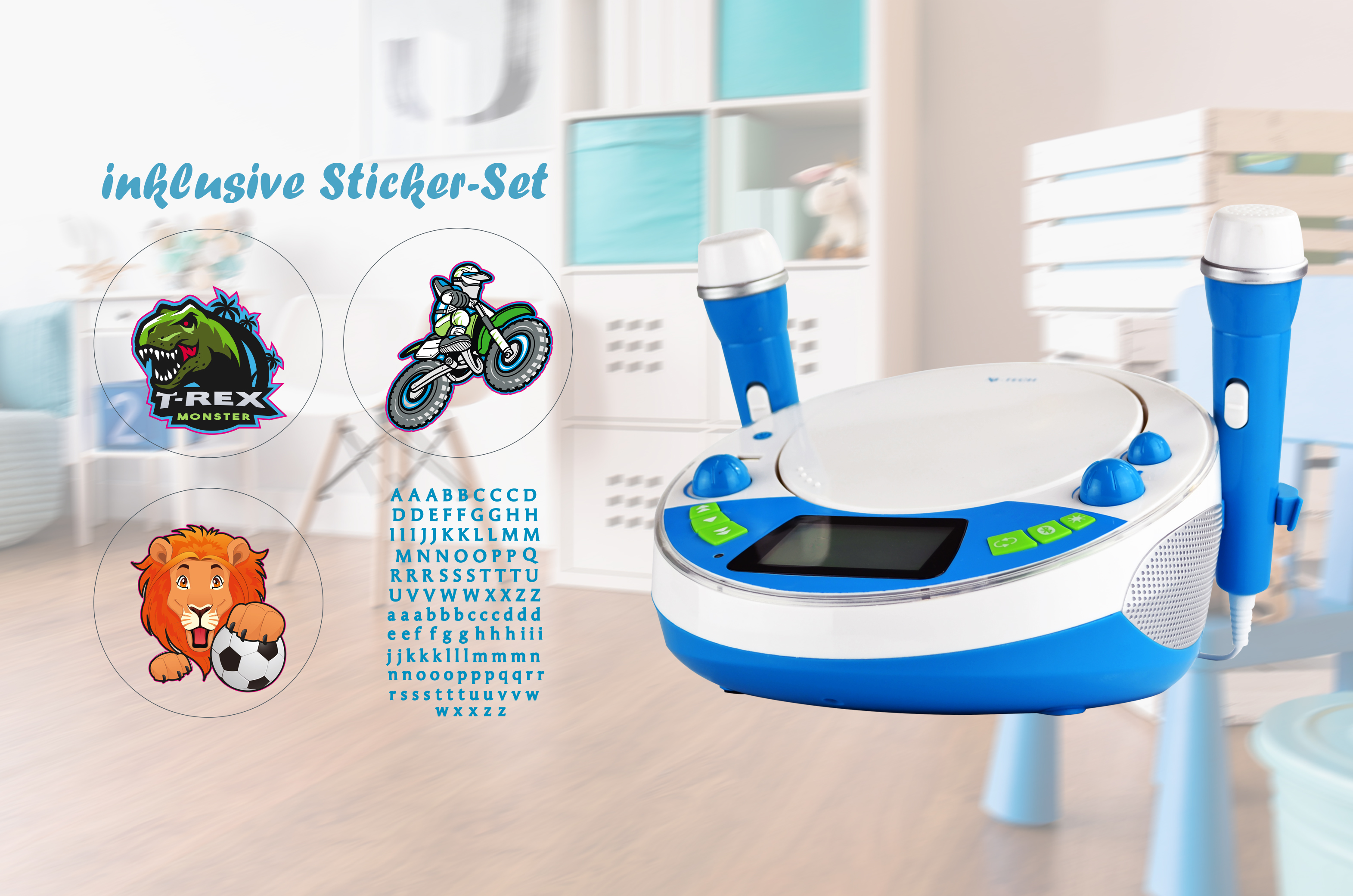 X4TECH Bobby Joey Jambox Kinder CDPlayer blau Lived non food GmbH